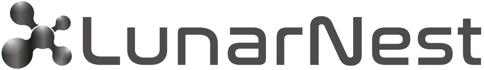 LunarNest logo with abstract design elements