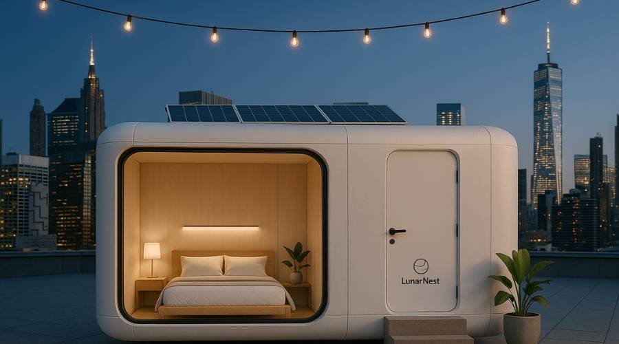 futuristic capsule living
